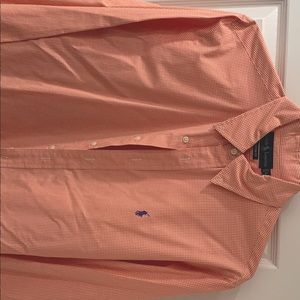 Ralph Lauren Orange and White Check Button Down